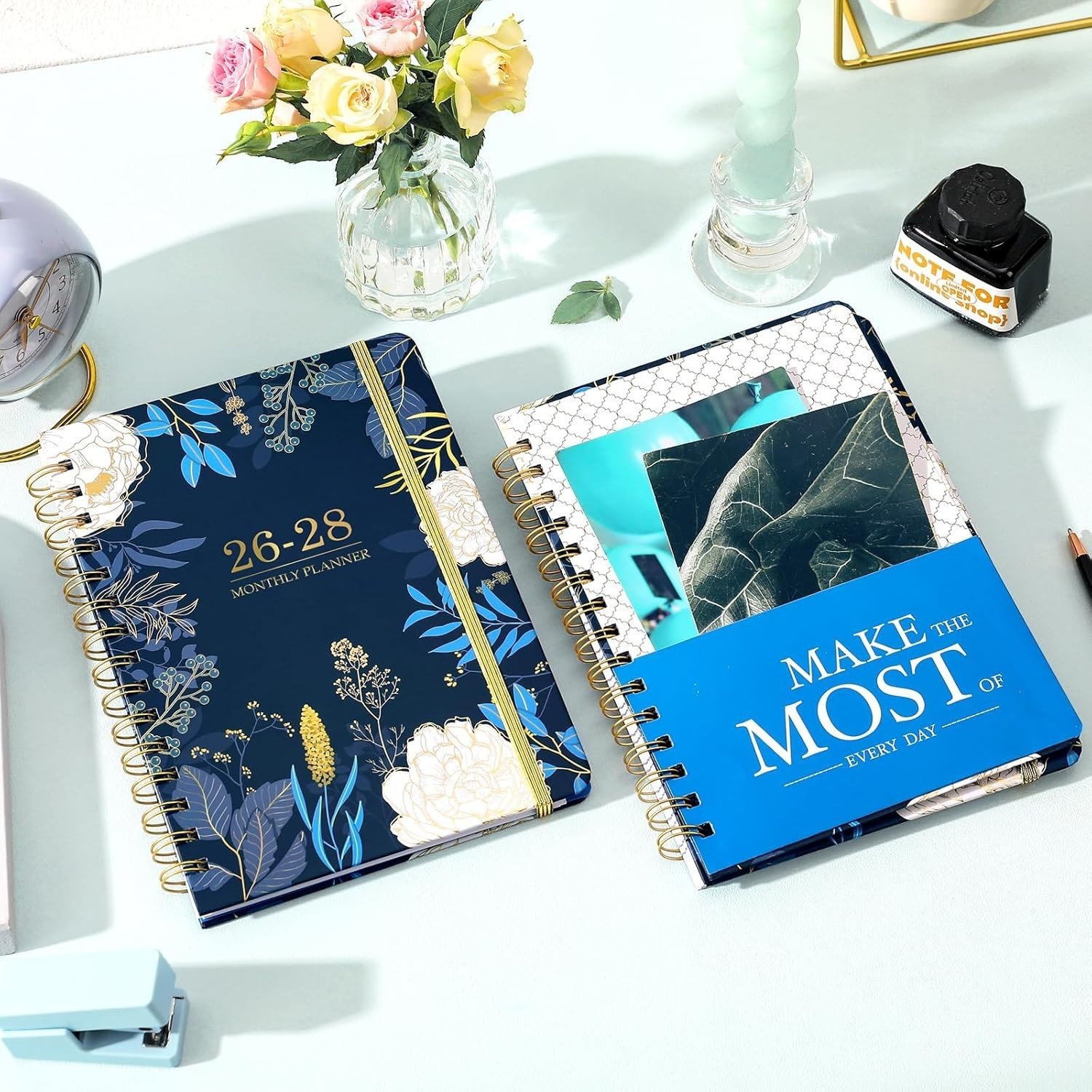 Durable 3- Planner: 6.3″ x 8.4″ Calendar with Inner Pocket & Closure