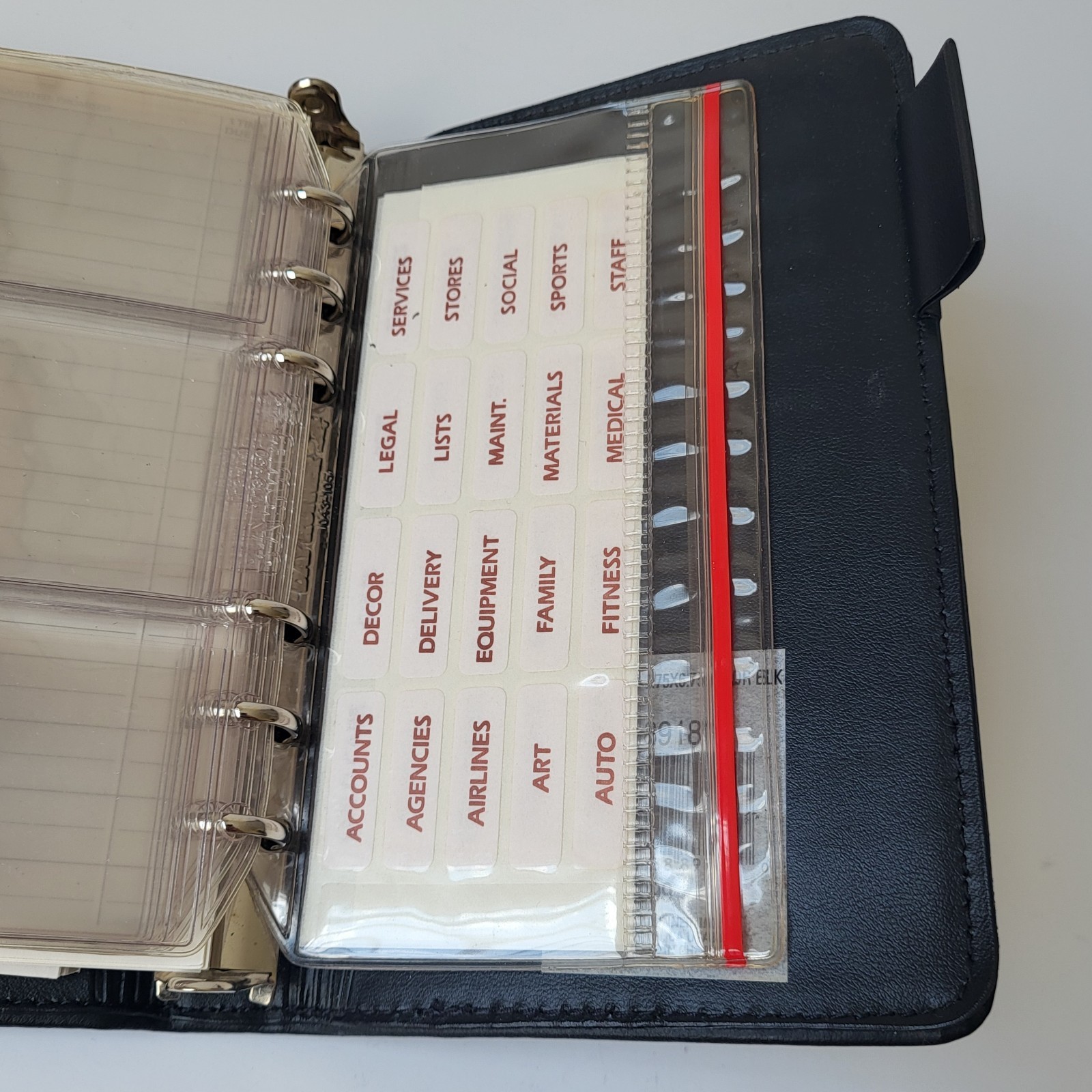 1994 Day Runner Black Telephone Address Book Organizer Binder Planner Used