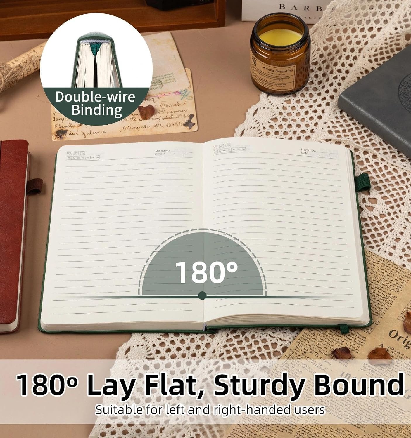 Stylish A5 Leather Notebook – 256 Pages for Writing, Journaling & Planning