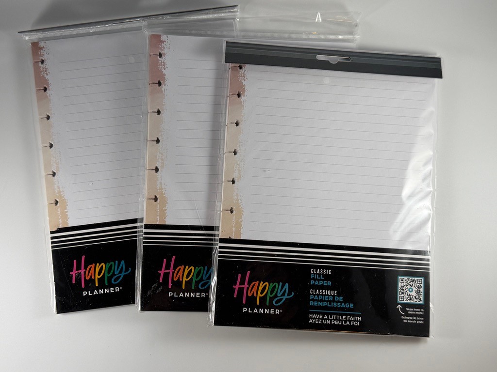 Happy Planner “Have a Little Faith” Classic Filler Paper – 40 Sheets – Lot of 3