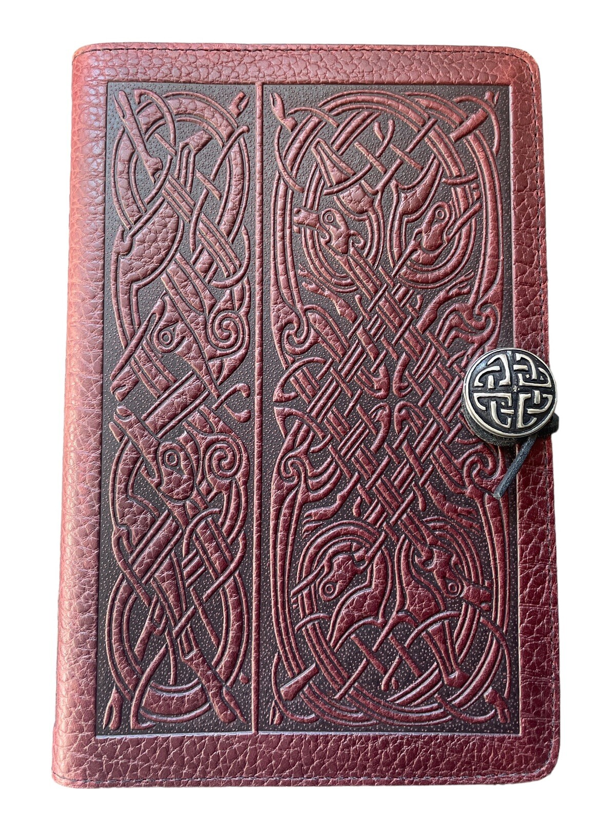 Oberon Design Notebook Journal Cover Celtic Tooled Leather 9″ x 6″ Santa Rosa
