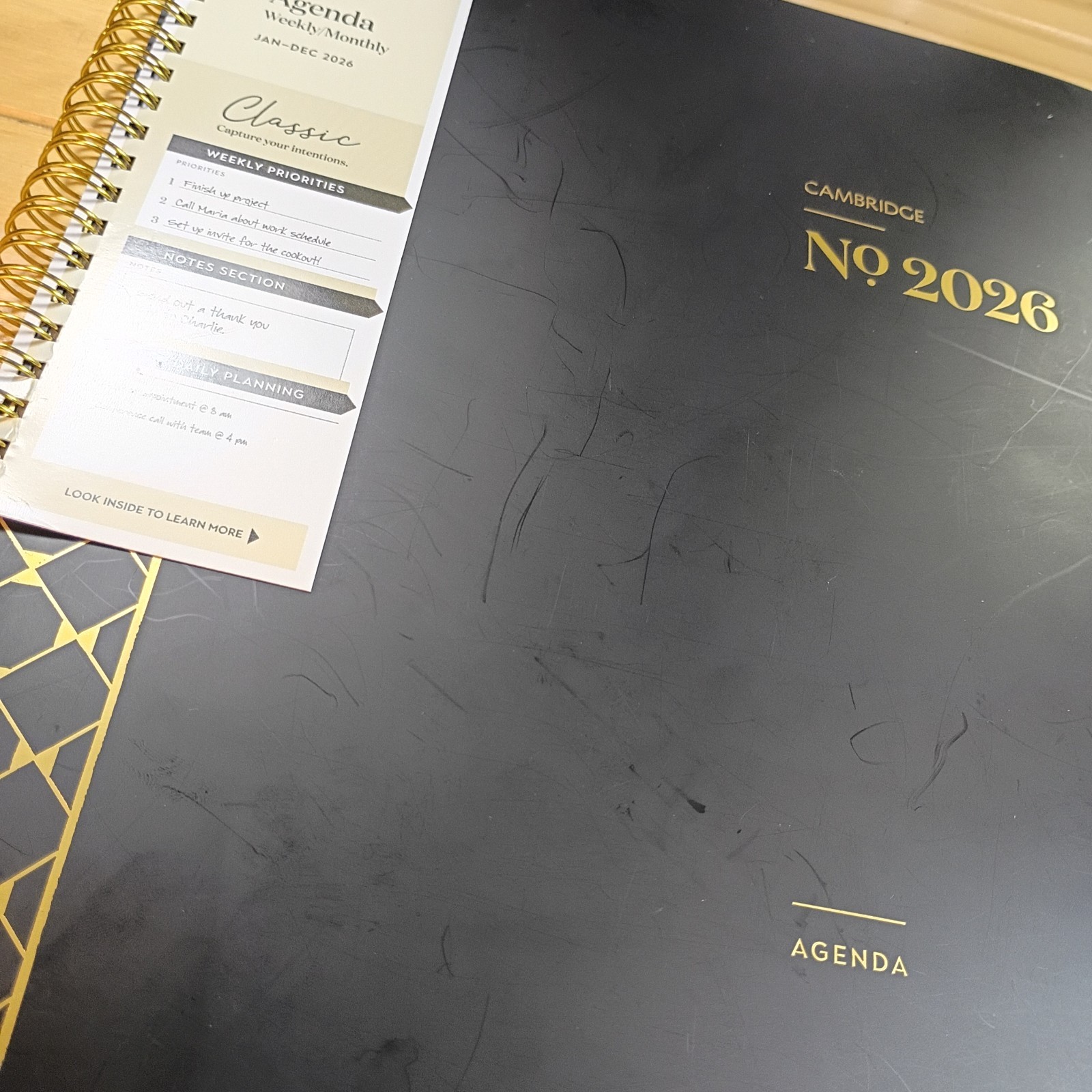 Cambridge Agenda Weekly Monthly Planner 2026 Classic 8-1/2 x 11 In. Wire-O New