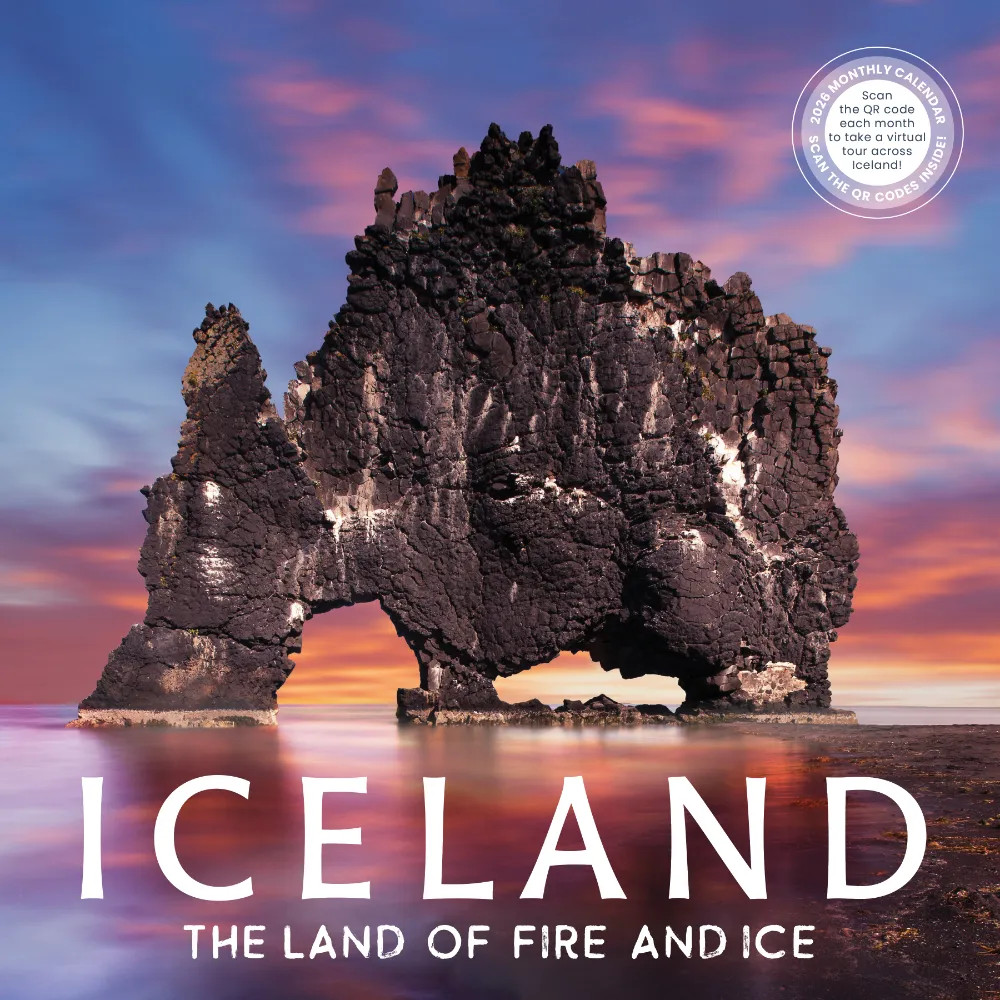 Iceland Calendar 2026 | 12″ x 24″ 12 Month Calendar | Marble City Press