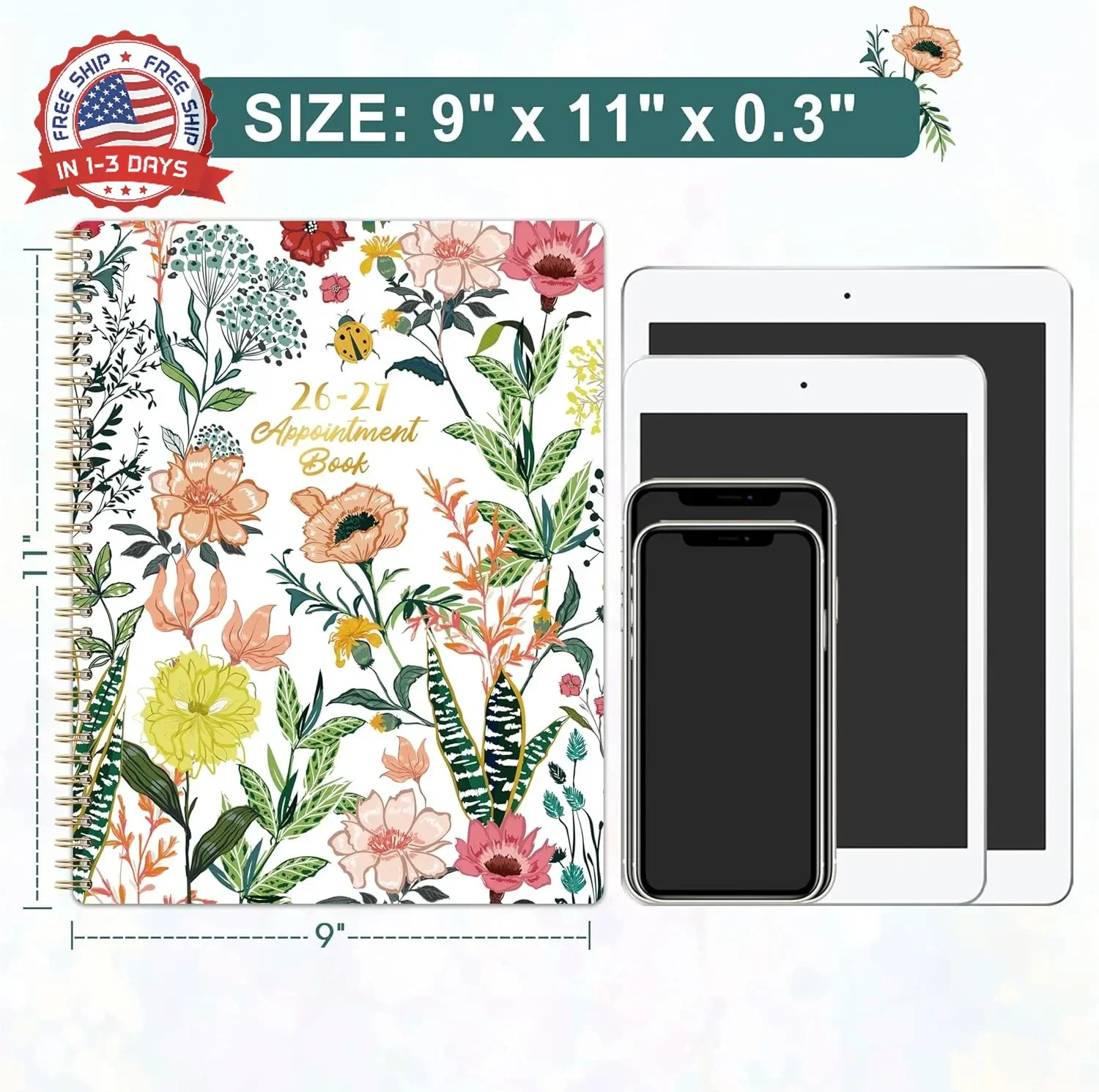 2026-2027 Appointment Book/Planner – 2026-2027 Daily Hourly Planner, Jul 2026 –