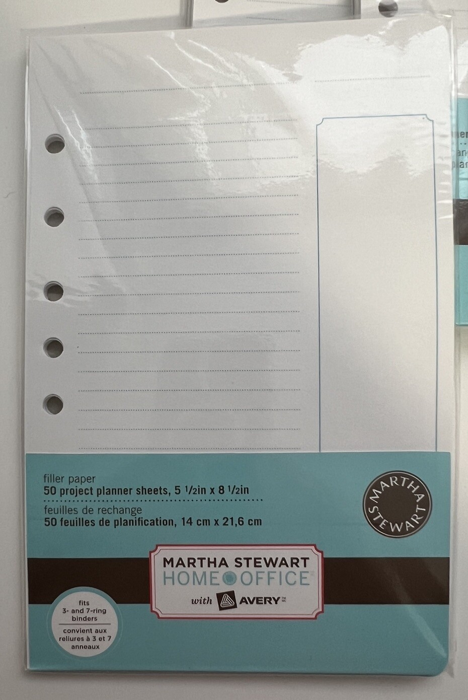 2 Martha Stewart Avery Filler Paper Project Planner Sheets 5.5 X 8.5 400 Sheets