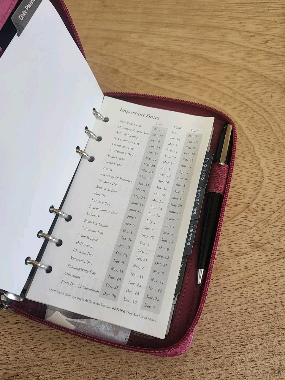 Mundi My Big Fat Agenda 6 Ring Planner Personal Organizer Pink