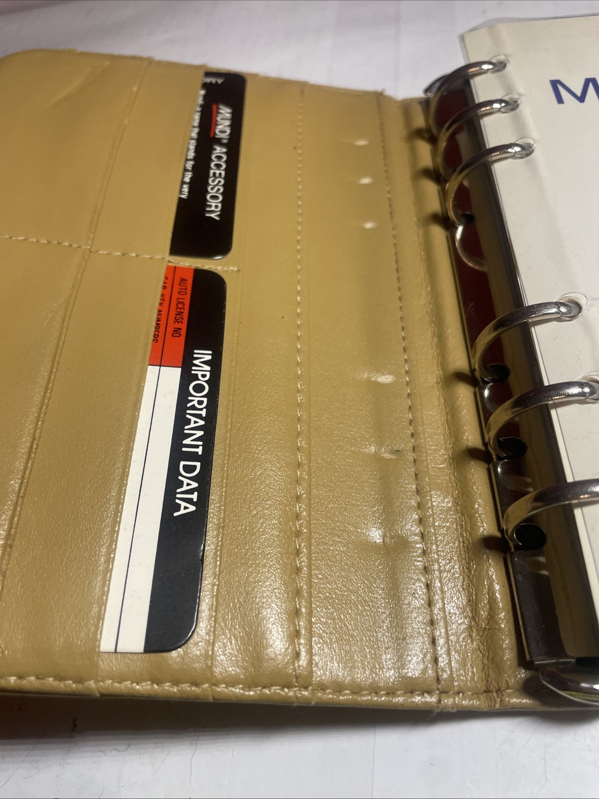 Faux Leather Planner Wallet Mundex Yellow Organizer Zip Around 6 Ring Binder