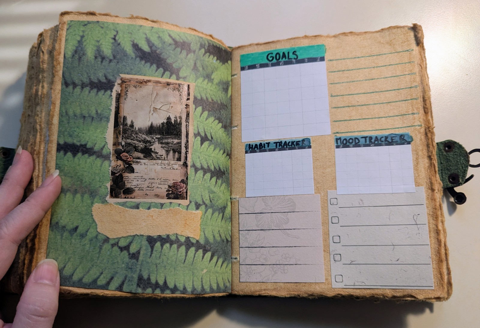Undated 15 Month Planner Journal In Nature Green Floral Unique